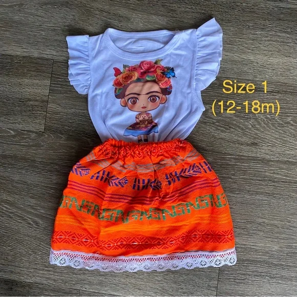 MEXICANA Dresses Mexican Girls Outfit Size 12m Frida Kahlo